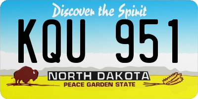 ND license plate KQU951