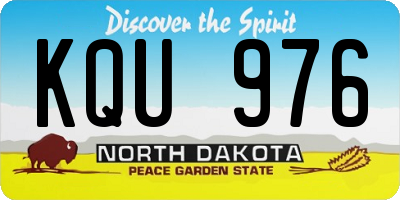 ND license plate KQU976