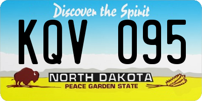 ND license plate KQV095