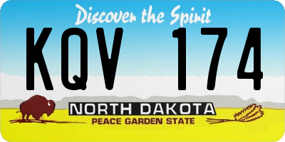 ND license plate KQV174