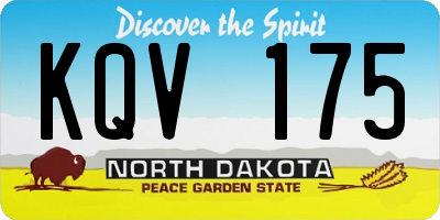 ND license plate KQV175