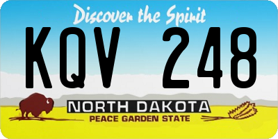 ND license plate KQV248