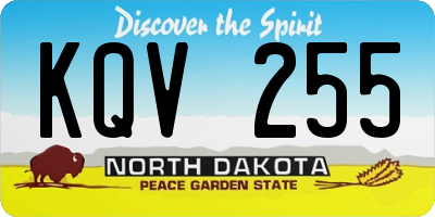 ND license plate KQV255