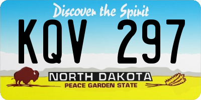 ND license plate KQV297