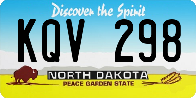 ND license plate KQV298