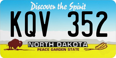 ND license plate KQV352