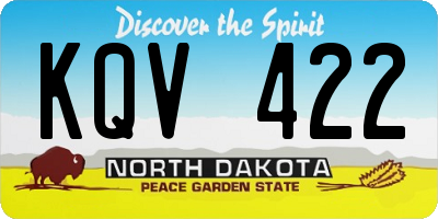 ND license plate KQV422