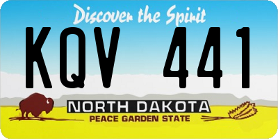 ND license plate KQV441