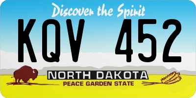 ND license plate KQV452
