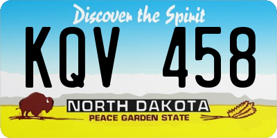 ND license plate KQV458