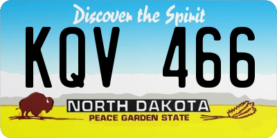 ND license plate KQV466