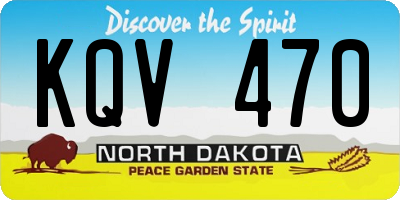 ND license plate KQV470