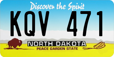 ND license plate KQV471