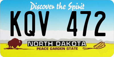 ND license plate KQV472