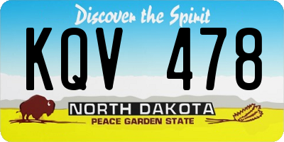 ND license plate KQV478
