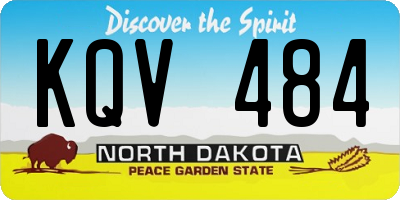 ND license plate KQV484