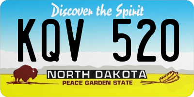ND license plate KQV520