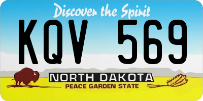 ND license plate KQV569