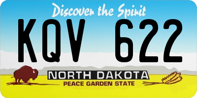 ND license plate KQV622