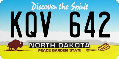 ND license plate KQV642