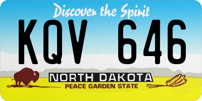 ND license plate KQV646