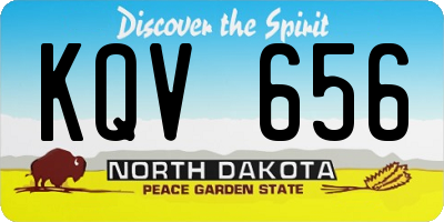 ND license plate KQV656