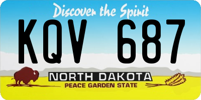 ND license plate KQV687