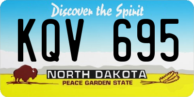 ND license plate KQV695