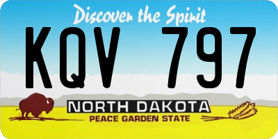 ND license plate KQV797
