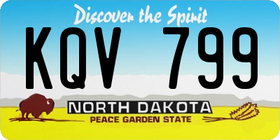 ND license plate KQV799
