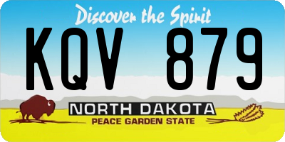 ND license plate KQV879