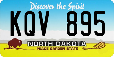 ND license plate KQV895