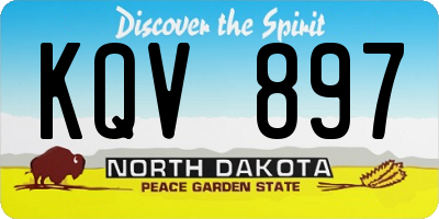 ND license plate KQV897