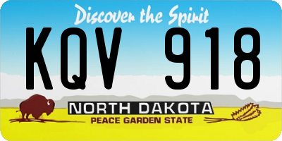 ND license plate KQV918