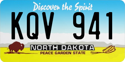 ND license plate KQV941