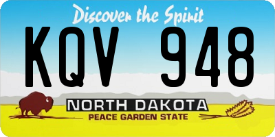 ND license plate KQV948