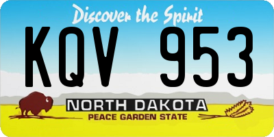 ND license plate KQV953