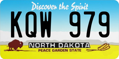 ND license plate KQW979
