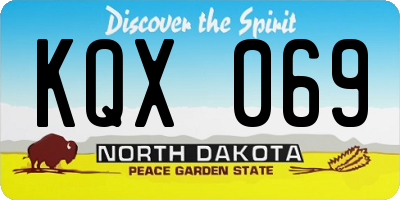 ND license plate KQX069