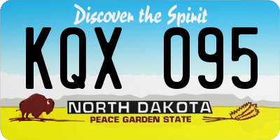 ND license plate KQX095