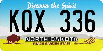 ND license plate KQX336