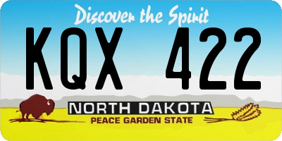 ND license plate KQX422