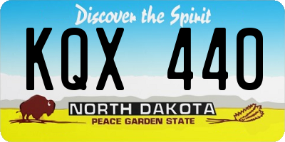 ND license plate KQX440