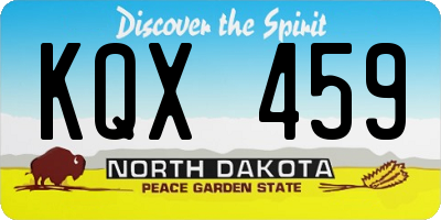 ND license plate KQX459