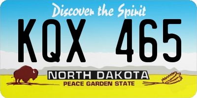 ND license plate KQX465