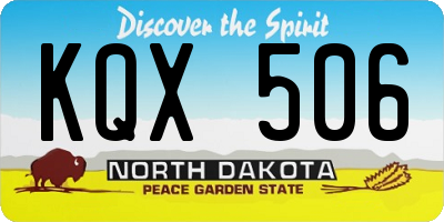 ND license plate KQX506