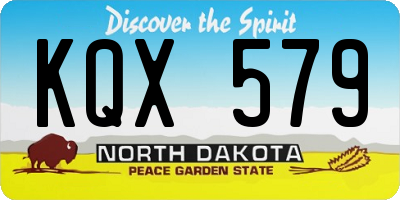 ND license plate KQX579