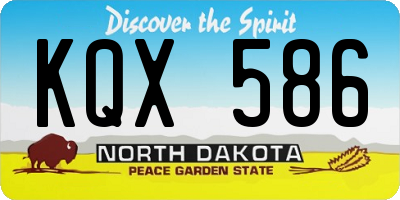 ND license plate KQX586