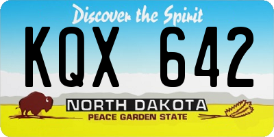 ND license plate KQX642