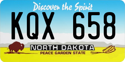 ND license plate KQX658